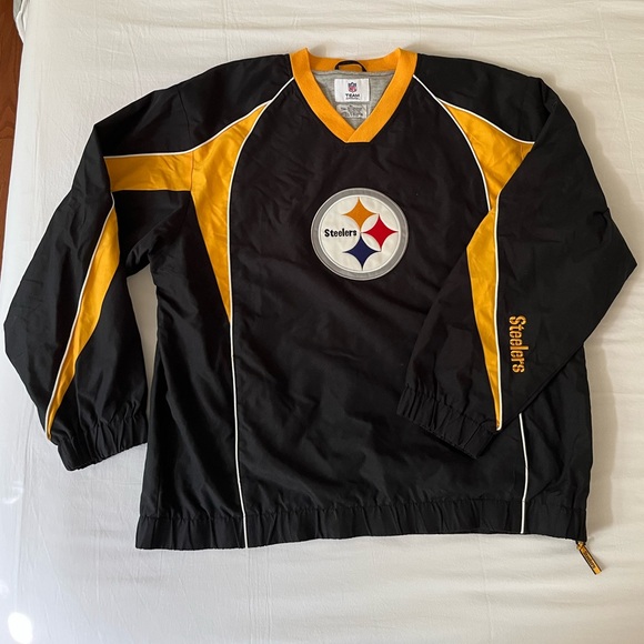 Pittsburgh Steelers v neck windbreaker - NFL Team apparel - Picture 1 of 4